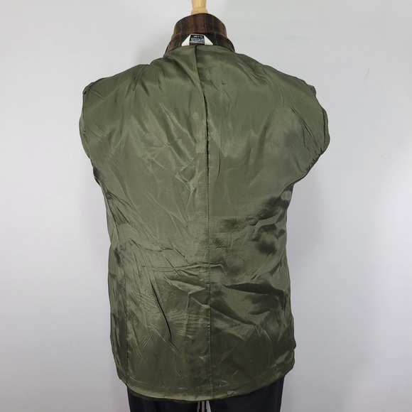 VTG J.Riggings Men's Tweed Flannel Sport Coat Blazer Two Button Plaid Wool 40R - Picture 14 of 16